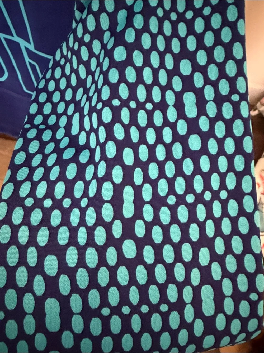 Nike dark Blue and Teal Dotted Hooded Pullover